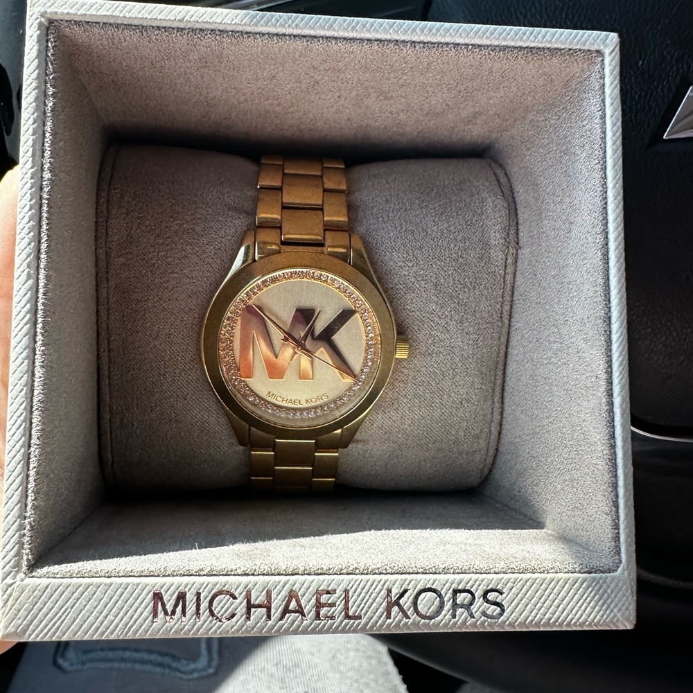 Michael Kors diamond and gold watch